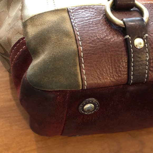 COACH TOTE HANDBAG/PURSE IN PATCHWORK GORGEOUS COLORS BOX & DUST BAG LUXURY🤎 - Picture 8 of 16